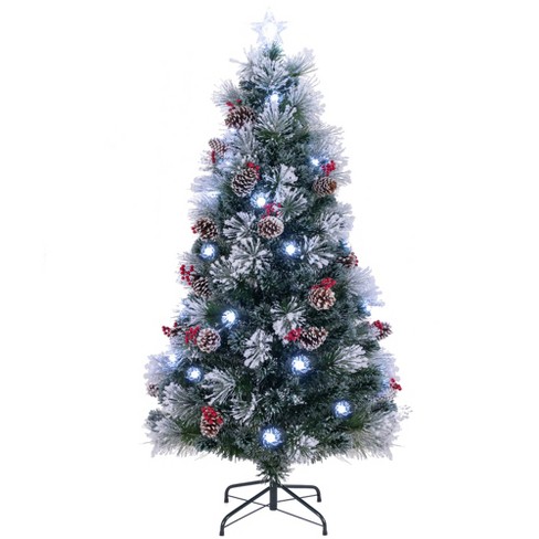 Tangkula 5/6/7 FT Flocked Christmas Tree Artificial Xmas Tree w/170/220/270 Branch Tips &Pine Needles - image 1 of 4