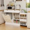 MAYEERTY White Kitchen Trash Can Cabinet, 2 Drawers + Tilt-Out Bin 1 Door 2 Shelves for Kitchen - 2 of 4