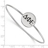 Black Bow Jewelry Sterling Silver Delta Phi Epsilon Greek Life Bangle Bracelet 7 Inch - 2 of 3