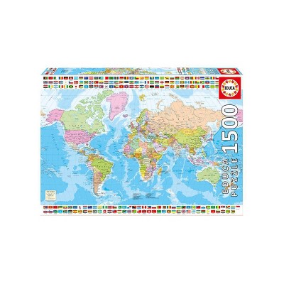 Educa Political Worldmap Jigsaw Puzzle - 1500pc