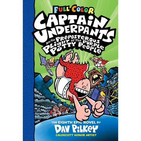 Captain Underpants and the Preposterous Plight of the Purple Potty People:  (Captain Underpants #8) (Color Edition) - by Dav Pilkey (Hardcover)