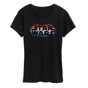 Women's - Star Wars - Star Wars Paint Logo Rwb Short Sleeve Graphic T-Shirt - 1 of 4