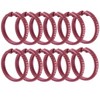 Home Mart Goods Burgundy 12 Piece Premium Plastic Shower Curtain Hooks Rings Round 2.25" Inches - 2 of 3