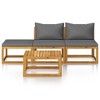 vidaXL Garden Lounge Set Dark grey, Acacia wood brown - 3 of 4