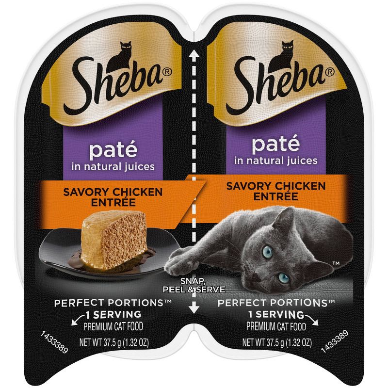 SHEBA PERFECT PORTIONS Savory Chicken Entr&#233;e Wet Cat Food Pate - 2.64oz, 1 of 12