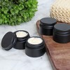Darware Black Mini Glass Balm Jars, 24pk; Little Cosmetic Jars w/ Lined Black Metal Lids - 2 of 4