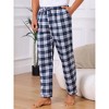 INSPIRE CHIC Men's Elastic Waist Drawstring Plaid Pajama Sleep Pants - 4 of 4