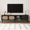 ELJGET 70.8" Modern Farmhouse TV Stand with Sliding Doors, TV Console Cabinet for 80” TV, Entertainment Center for Living Room, Bedroom - 2 of 4