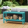 WestinTrends Malibu 55" All Weather HDPE Outdoor Patio Two Shelf Table - 2 of 4