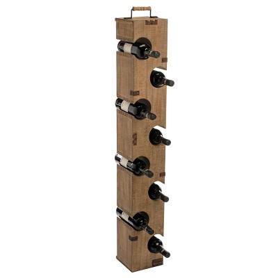 Eight Bottle Wood Wine Tower - Foreside Home & Garden