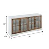 GDFstudio Grant Modern 58" Wood Glass-Door Rectangle TV Stand - 3 of 4