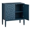 Buylateral 2 Door Marquise Modern Geometric Pattern Cabinet Midnight Blue: Geometric Pattern, Adjustable Shelf, MDF & Pine Wood - 4 of 4