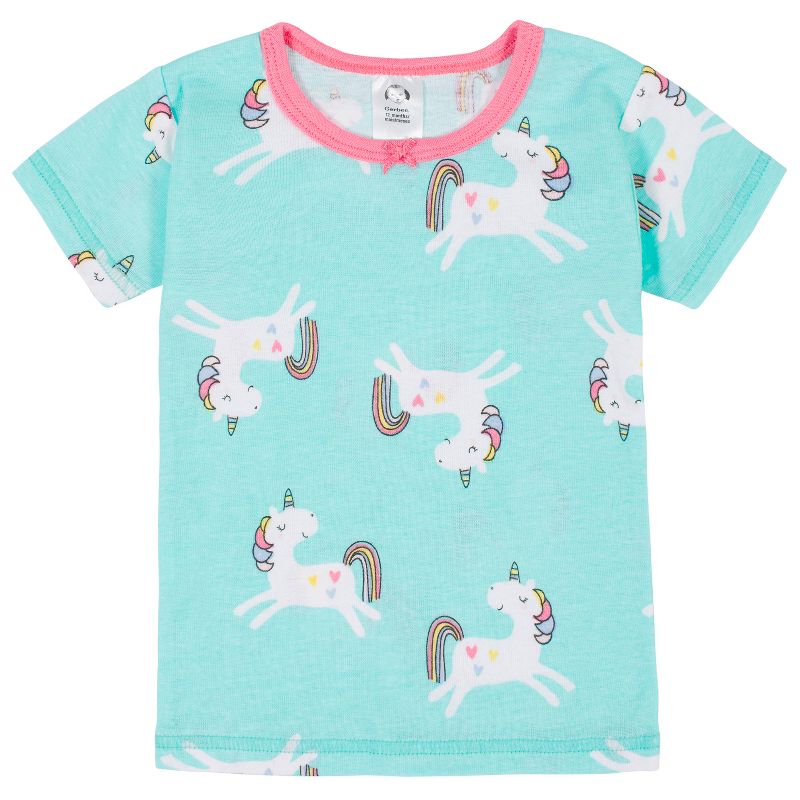 Gerber Infant & Toddler Girls' Snug Fit Cotton Pajamas, 4-Piece Set, 2 of 10