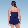 Aqua Green, Women's Keyhole Blouson Romper - 3 of 3