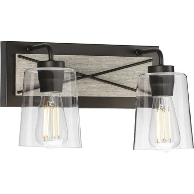 Briarwood Bronze and Black 2-Light Bath Wall Fixture
