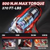 SILVEL Cordless Impact Wrench, MAX 650N.M Brushless Impact Wrench 1/2 inch, 4.0Ah Battery, 6 Sockets, 3300RPM Impact Driver wih Fast Charger - 2 of 4