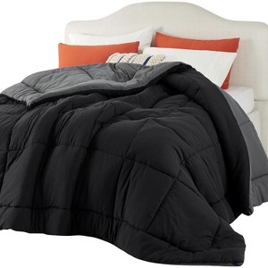 Comforters- Duvet Insert Contrast Down Alternative Comforter Quilted All Season Duvet with 8 Tabs, Machine Washable, Gifts for Women - 1 of 4