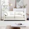 Corduroy 2-Seater Sofa with 4 Pillows, Large Deep-Seat Cozy Living Room Sofa, Modern Retro Design - 3 of 4