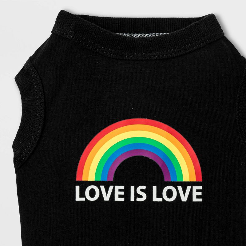 Love is Love Pride Dog and Cat Tank Shirt - Black - Boots & Barkley™, 5 of 11