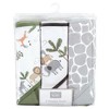 Hudson Baby Unisex Cotton Rich Hooded Towels, Safari Life, One Size - 2 of 4