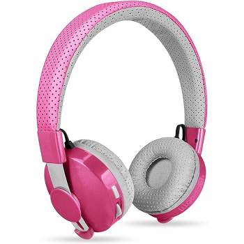 LiLGadgets Untangled Pro Wireless Kids Headphones for School, On-Ear Bluetooth Girls Headphones, Pink