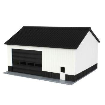 1/64 Black/White 40ft x 30ft "Papa's Shop" Farm Shed 3D Printed Farm Model RW-42