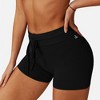 Anna-Kaci Active Women's High Waist Athletic Shorts with Adjustable Drawstring - 3 of 4