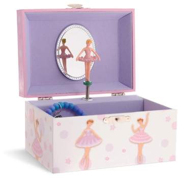 Jewelkeeper Girl's Ballerina Box, Sleeping Beauty Tune, Pink and White