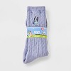 Women's Bluey Super Soft Embroidered 2pk Crew Socks - Purple/Ivory 4-10 - 2 of 3