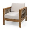 CAVINAS Outdoor Acacia Wood Patio Chairs with Waterproof Thick Cushion,Wooden Patio Furniture for Garden,Backyard,Balcony - 3 of 4