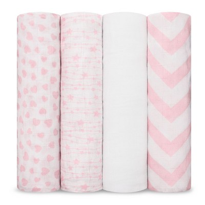 Comfy Cubs Baby Hooded Muslin Cotton Towels for Kids Lace Pink 2 ct | Target