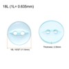 Unique Bargains Round Resin 2-Hole Fish Eye Craft Replacement Sewing Button 10 Pcs - 2 of 4