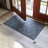 2'x3' Boho Black Abstract Floral Geometric Pattern Rug w/ Tassels - 2 of 4