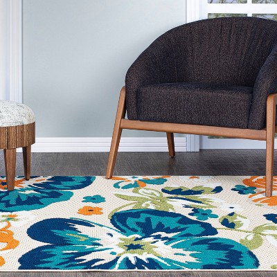 Bergamo Multi Floral 5' x 7' Synthetic Indoor/Outdoor Rug