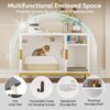 Bestier - Concealed Cat Litter Box Cabinet with Charging Station Litter Mat and Cat Washroom - 3 of 4