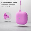 BONGEEK for AirPods 4 Case, Soft Silicone Full Protective Cover with LED Visible, Compatible with AirPods 4th Generation 2024 - Cherry Blossom - 3 of 4