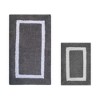 Hotel Bath Rug 100% Premium Cotton Tufted Weave Two Tone Reversible 2 Piece Bathroom Rug Set, Super Soft & Water Absorbent, Machine Washable Bathmat - 2 of 4