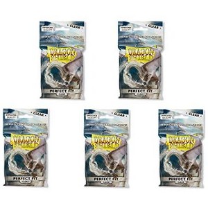 Dragon Shield 5 Packs Dragon Shield Inner Sleeve Clear Standard Size 100 ct Card Sleeves Value Bundle! - 1 of 4