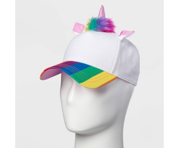 Pride Adult Gender Inclusive Baseball Hat - White One Size