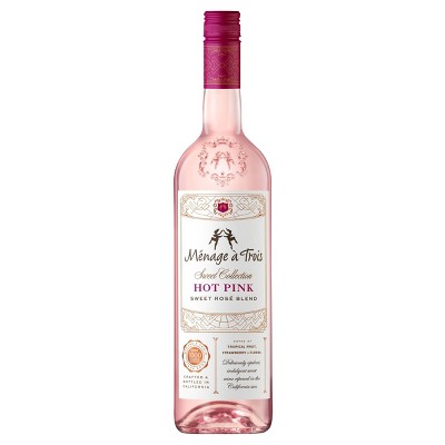 Ménage à Trois Sweet Collection Hot Pink Rose Wine - 750ml Bottle