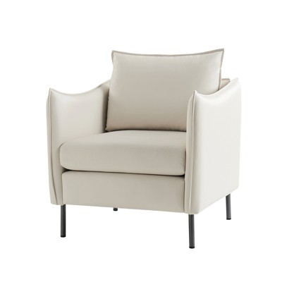 Colin Modern Anti-scratch Fabric Armchair with Black Metal Legs | Artful Living Design
