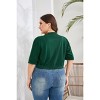 Coolmee Plus Size Shrugs for Women Cropped Cardigan Knit Short Sleeve Sweaters Open Front Bolero - 4 of 4