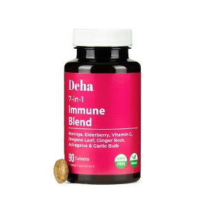 7-in-1 Immune Support  Tablets Moringa Vitamin C Elderberry - Organic, Non-GMO, Vegan - 1 of 4