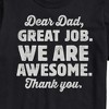 Men's - Instant Message - Dear Dad Great Job Short Sleeve Graphic T-Shirt - 2 of 4