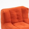 Kumasinova Velvet Bean Bag Chair,Lazy Sofa Chair with Memory Foam and Ottoman for Living Room,Dining Room,Bedroom,Hallway,Red - 4 of 4