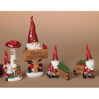 Gerson - Mushroom Gnome Figurine - Multicolor - 7 in. - Case of 8