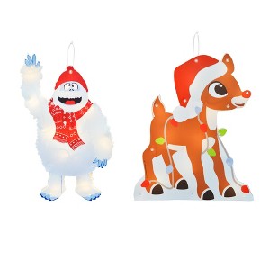 Rudolph 12in Rudolph Window DÃ©cor, White - 1 of 2