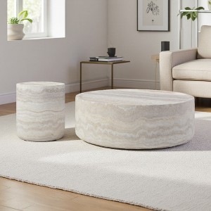 35.43" & 15.74" MARS Fiberglass Coffee Table Set - 1 of 4