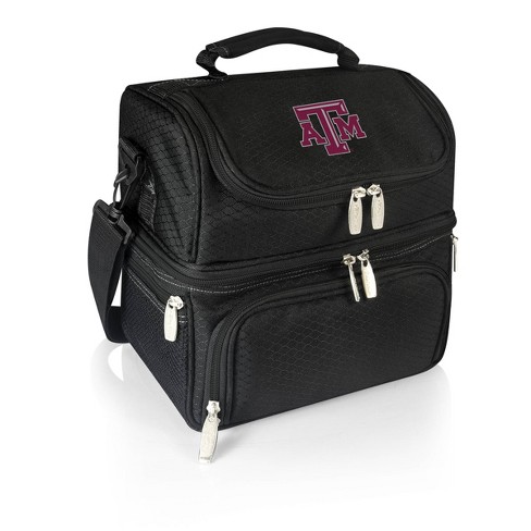 NCAA Texas A&M Aggies Insulated Lunch Cooler Bag with Zipper Closure Black 