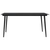 vidaXL 7 Piece Patio Dining Set - Powder-Coated Steel and Cotton Rope - Tempered Glass Tabletop - Sophisticated Design - Black - 3 of 4